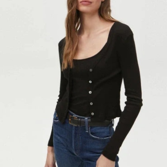 Michael Stars Sweaters - nwt Micheal Stars Zaria cardigan in black